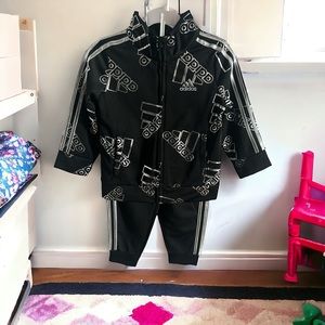 Adidas Black Track Set Suit 18M